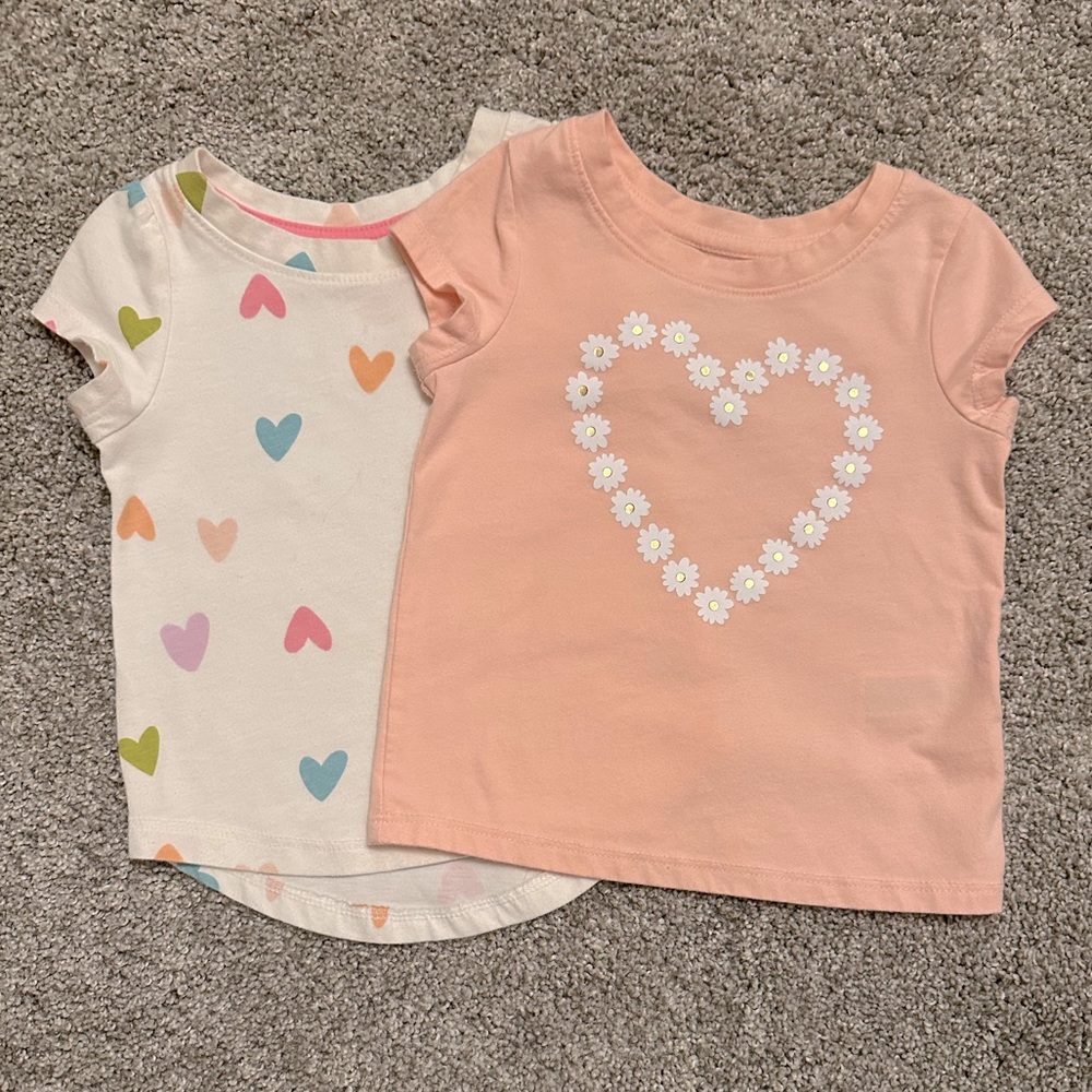 $5 OR 3 for $10 - Cat & Jack heart t shirts